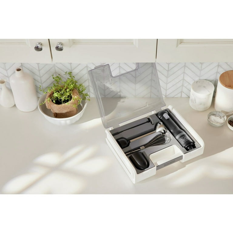  BLACK+DECKER Kitchen Wand Cordless Immersion Blender, 6 in 1  Multi Tool Set, Hand Blender with Charging Dock, Black (BCKM1016KS10): Home  & Kitchen