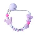 thumbnail image 1 of Clips para chupete de bebé con nombre personalizado, soporte de cadena para chupete de Koala para chupete de dentición de bebé Tan Jianjun unisex, 1 of 2
