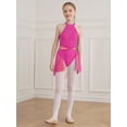 thumbnail image 2 of Yartina Kids Girls Mock-Neck Ballet Lyrical Dance Dress Gymnastics Modern Contemporary Costume Rose 10, 2 of 7