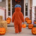 thumbnail image 4 of Family Matching Monster Onesie, Oversized Fleece One Piece Pajamas for Kids, Funny Frog Costume Style Sleepwear with Shoes and Comb, Plush Hooded Loungewear for Home, Halloween and Costume Parties, 4 of 7