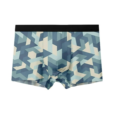 

Men s Mesh Boxer Briefs Cooling Breathable Sports Underwear Unique geometry pattern Trunks unique gifts for boyfriend Sizes 2XS-6XL