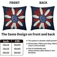 thumbnail image 4 of Patriotic 4th of July Daisy Pillow Covers 20X20 Set of 2, Blue Red White Flower Decorative Throw Pillow Covers Outdoor Farmhouse Memorial Independence Day Cushion Cases Couch Sofa Bed Decor, 4 of 5