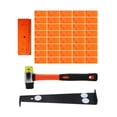 thumbnail image 2 of Juego de instalación de 43 pisos laminados de madera con espaciadores y mazo de doble cara Bloque naranja, 2 of 9