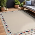 thumbnail image 6 of Beverly Rug Outdoor / Indoor Area Rugs Patio Porch Garden Carpet Bordered/Beige 5x7, 6 of 9