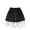 Black, variant on Children Girls Mini Skirt Layered Tutu Dress Solid Color Stretchy Waist Soft Comfortable Everyday Wear Casual Vacation Skirt
