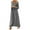 Gray, variant on Women's 2023 Summer Dress Casual Solid V-Neck High Waist Long Sleeve Long Dress Maxi Dresses Beach Sundress Dress Blue S, US Size:4