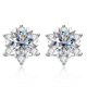 thumbnail image 4 of Clásico Pendientes Chicas Cristal Plata Dainty Mujeres Grande Cubic Zirconia Ear Piercing Stud Earrings, 4 of 8