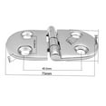 thumbnail image 3 of 2 Pack Oval Hinges Heavy Duty 316 Stainless Steel For Cabinet Doors Rv Boats, 3 of 9