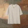 thumbnail image 2 of Short Sleeve Summer Solid Neckline Lyocell Like Casual Tee Shirts Blank T Shirt Big T Shirt T Shirt for Men Pack, 2 of 9
