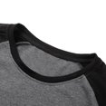 thumbnail image 6 of Men's 3/4 Sleeve Shirts Crew Neck Baseball T Shirts Casual Moisture Wicking Athletic Raglan Tops Dark Gray XXL, 6 of 8