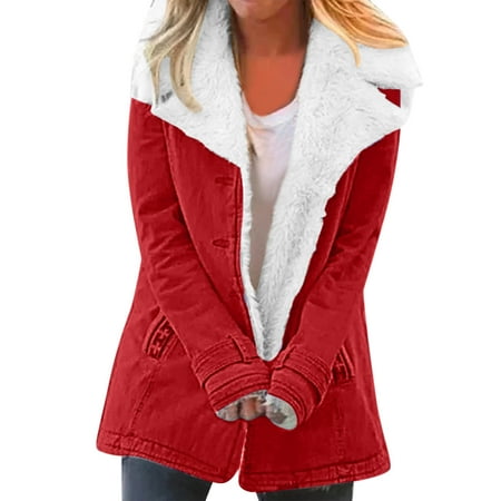 

Womens Casual Large Velvet Solid Lapel Single Button Jacket Long Coat Womens Scrub Jacket Women Winter Coats Cardigan Women Winter Womens Open Jacket Smog Jacket Woman Coat Jacket Fuzzy
