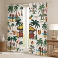 thumbnail image 2 of Homewish Tribal Hawaii Beach Black Out Curtains, Marine Summer Holiday Curtains Pack of 2 (42x63 Each), Tropic Coconut Tree Bedroom Curtains, Window Curtains Bedroom Decor, 2 of 6