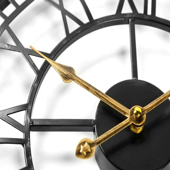 ETEREAUTY 1Pc Simple Style Black Wall Clock for Home Hanging Clock