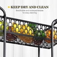 thumbnail image 4 of Oumilen Slim Rolling Storage Cart, 3 Tier Bathroom Organizer, Shelving Utility Cart, Black, 4 of 7