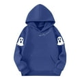 thumbnail image 3 of ZOYOEN Girls Halloween Ghost Hoodie- Cute Funny Pullover Long Sleeve Kids Sweatshirt Blue Size 6, 3 of 3