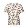 thumbnail image 6 of Vsdgher Dachshund Dog Puppy Print Men's Dry Fit Mesh Athletic Shirts Moisture Wicking Tennis T-Shirt Tops, 6 of 9