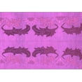 thumbnail image 1 of Ahgly Company Machine Washable Indoor Rectangle Oriental Purple Modern Area Rugs, 8' x 12', 1 of 4