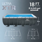 Intex 18Ft x 52In Ultra XTR Rectangular Frame Swimming Pool Kit with Canopy