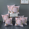 thumbnail image 4 of Worallymy Funda de almohada con diseño de alfabeto estampado floral funda de almohada para el hogar oficina sofá funda de cojín Y Worallymy JD735914883, 4 of 7