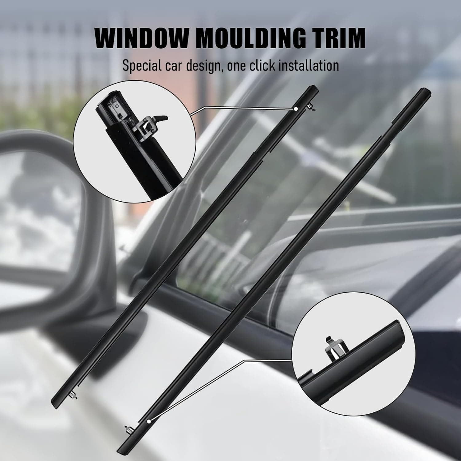 Car Window Weather Stripping Molding Trim Belt,Compatible with Honda Civic 2006-2011 4-Door Sedan, Replace#72410-SNA-A01 72450-SNA-A01 72950-SNA-A01 72910-SNA-A01