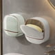 thumbnail image 1 of Portajabones montados en la pared – Organizador de almacenamiento de jabón de baño que no perfora, diseño de funda abatible, estante para ahorrar espacio para el lavabo de la ducha y la bañera, 1 of 6