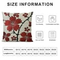 thumbnail image 5 of ONETECH Decorative Pillow Covers for Couch Red Branch Oriental Painting Plum Revival Blossom Floral Spring Beauty  China Chinese Decorative Square Pillow Covers for Couch, 5 of 5