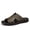HT-1133-Brown, variant on Summer Men Slippers Genuine Leather Breathable Clogs Sandals Beach Classics Leather Slides Outdoor Flip Flops Plus Size Men Shoe