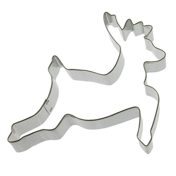 Reindeer Cookie Cutter 5 in - Foose Cookie Cutters - US Tin Plate Steel