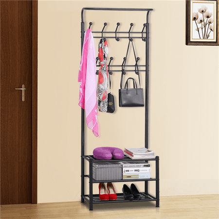 metal entryway coat rack