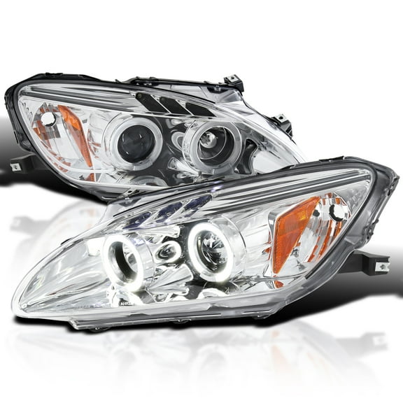Spec-D Tuning Halo   LED Chrome Projector Headlights Compatible with 2000-2003 Honda S2000 AP1, Left   Right Pair Headlamps Assembly