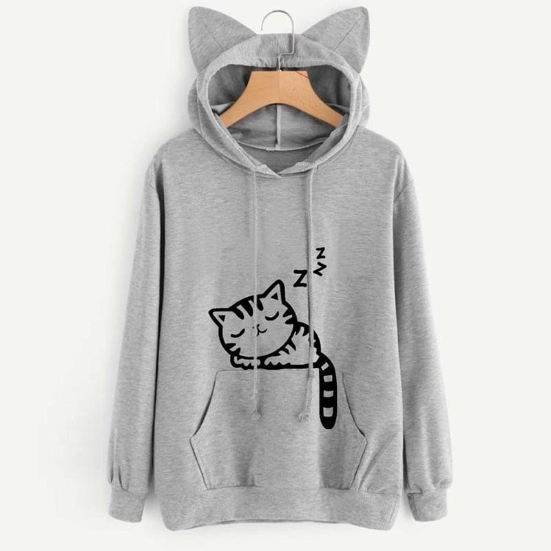 Pusheen hoodie with cat ears hot sale