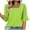 Green, variant on Youyipin Womens Tops 3/4 Sleeve Shirts Square Neck Bell Tops Business Casual Loose Tunic Work Dressy Blouses Summer Tops For Women