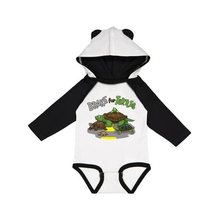 

Inktastic Brake for Turtles- turtle crossing Gift Baby Boy or Baby Girl Long Sleeve Bodysuit
