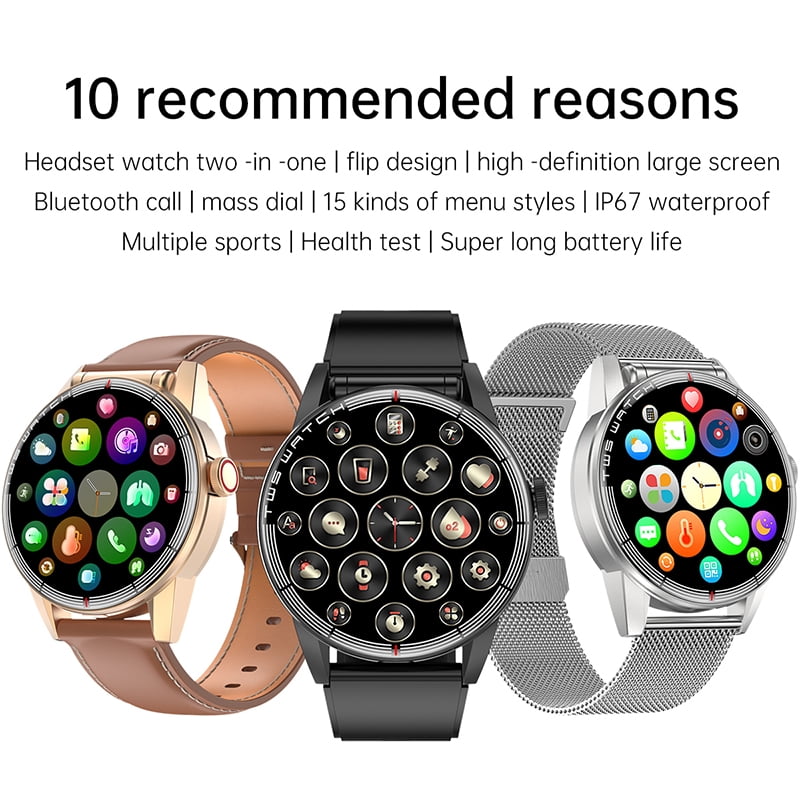 Rainbuvvy R6 Smart Watch 1.32 Inch Built-in Bluetooth Headphones 100 Sports Modes Sports Watch