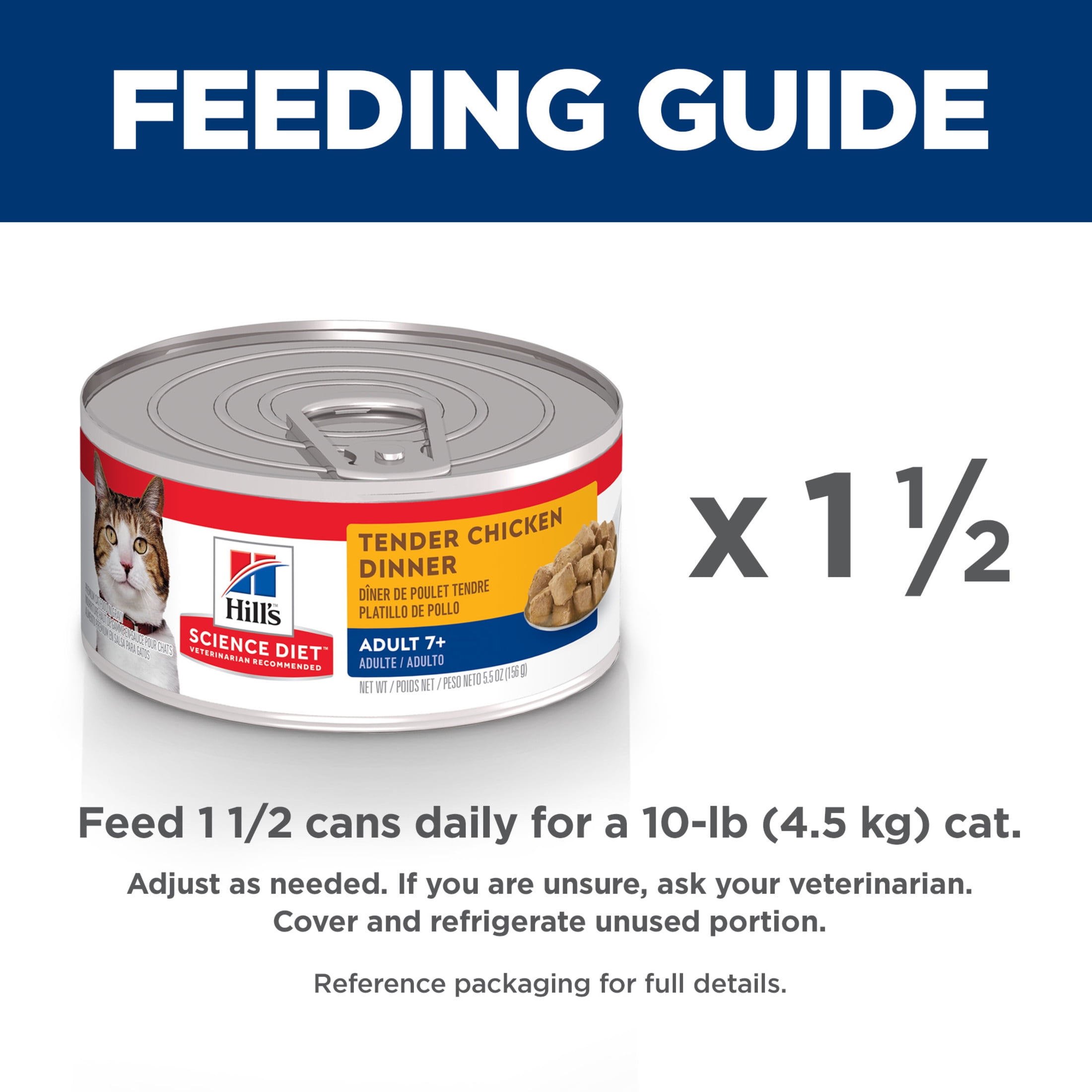 Hill's Science Diet Tender Chicken Dinner Wet Cat Food for 7+ Senior Cats, 5.5oz Can 24pk