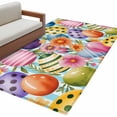 thumbnail image 6 of Easter Colorful Eggs Area Rug 3x5 Washable Rug Non Slip Spring Floral Polka Dot Blue Striped Large Area Rug Indoor Floor Carpet for Entryway Bedroom Kitchen Living Room Home Office Dining Room, 6 of 8