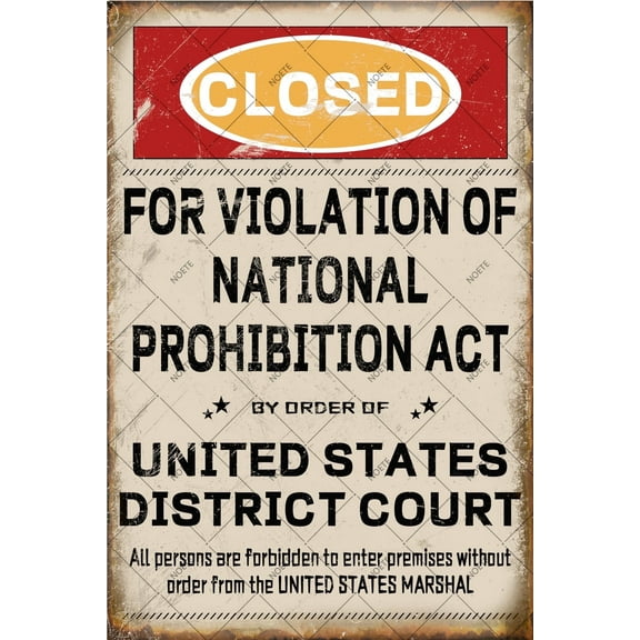NOETE Vintage Speakeasy Decor Metal Sign Authentic 1920s Speakeasy Decor Wall Art, Perfect for Prohibition Themed Parties, Home & Bar Decor 12x16 Inch