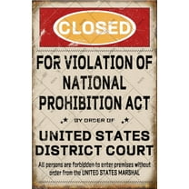 NOETE Vintage Speakeasy Decor Metal Sign Authentic 1920s Speakeasy Decor Wall Art, Perfect for Prohibition Themed Parties, Home & Bar Decor 12x16 Inch