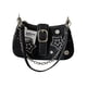 thumbnail image 4 of Bolso de Hombro para Mujer Salvador Mezclilla Elegante Hobo pequeño y portátil con botón y cadena, 4 of 10