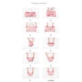 thumbnail image 5 of Solid Color Waterproof Foldable Travel Bags Portable Luggage Bag (Pink), 5 of 7