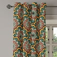 thumbnail image 2 of Ambesonne Paisley Grommet Curtain, Moroccan Wave, 50" x 72", Brown Green and Yellow, 2 of 6