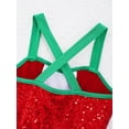 thumbnail image 7 of YiZYiF Girls Santa Elf Christmas Costume Camisole Mesh Tutu Dress for Figure Ice Skating Dance Party Red-A 14, 7 of 7