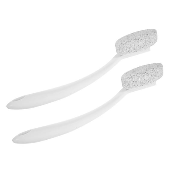 SOPOTUTU Foot Care Tool Set, White Pumice Stone with Handle, 2 Pieces for Removal and Smooth Feet
