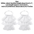 thumbnail image 2 of TiaoBug Jabot en Dentelle Victorien Renaissance Col à Volants Col Colonial Pirate Jabot Faux Col Blanc Ensemble Taille Unique, 2 of 2