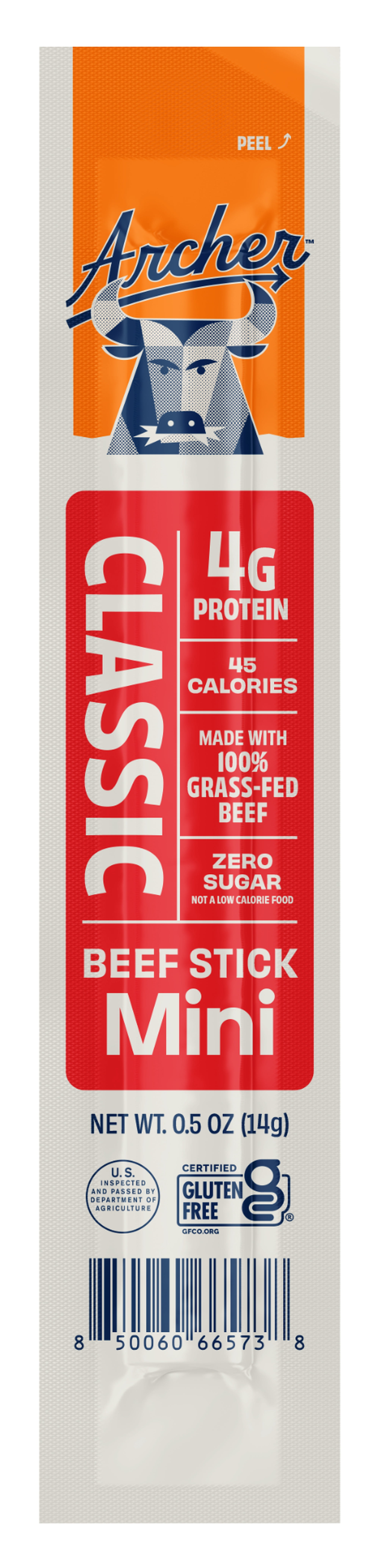 Archer Classic Beef Mini Jerky Sticks, 0.5 oz, 8 Count