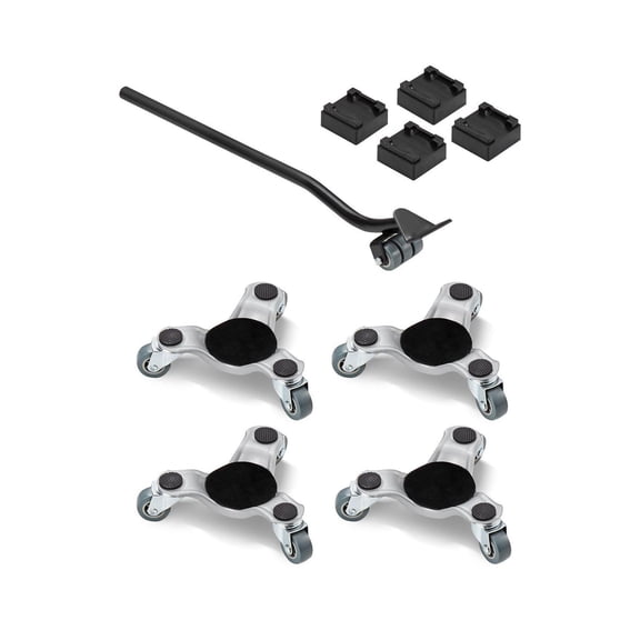 Furniture Dolly 440lbs Heavy Duty - 3 Wheel Tri-Dolly Mover - Steel Furniture Lift Tool for Appliances, Sofas, Fridge - Home Moving & Appliance Transport