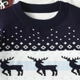 thumbnail image 5 of SERTG Boys and Girls Christmas Knit Sweater Holiday Cute Print Round Neck Cozy Warm Pullover Fall Winter Tops for Children 4-12 Years(Navy#14,5 Years), 5 of 7