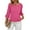 Hot Pink, variant on Towmus Womens 3/4 Sleeve Tops Knit Cotton Ladies Blouses Crew Neck T Shirts for Women Loose Fit Ruffle Sleeve Tunic Tops, L, Orange