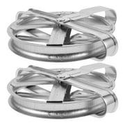 Washing Line Pulley Kit,2Pcs 5 Inch Clothesline Pulley Nylon Rope Pulley Cable Puller Compatible with Outdoor Drying Clothing Fits Rope Up to Silver
