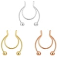 thumbnail image 1 of Anillos de nariz falsos de 20 g, aro con clip, joyería de tabique de acero inoxidable, pendientes de cartílago falsos no perforantes, anillos de labio, anillo de nariz falso, joyería para mujeres y hombres JM Accesorios de joyería, 1 of 4